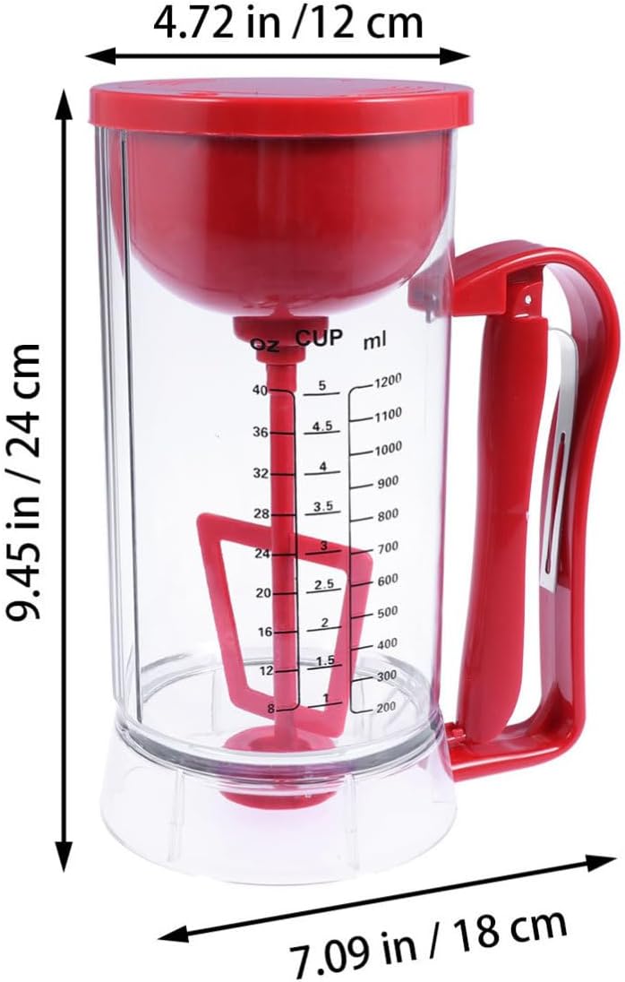 Electric Pancake Dispenser Mixing Tool with Push Button Dispensing