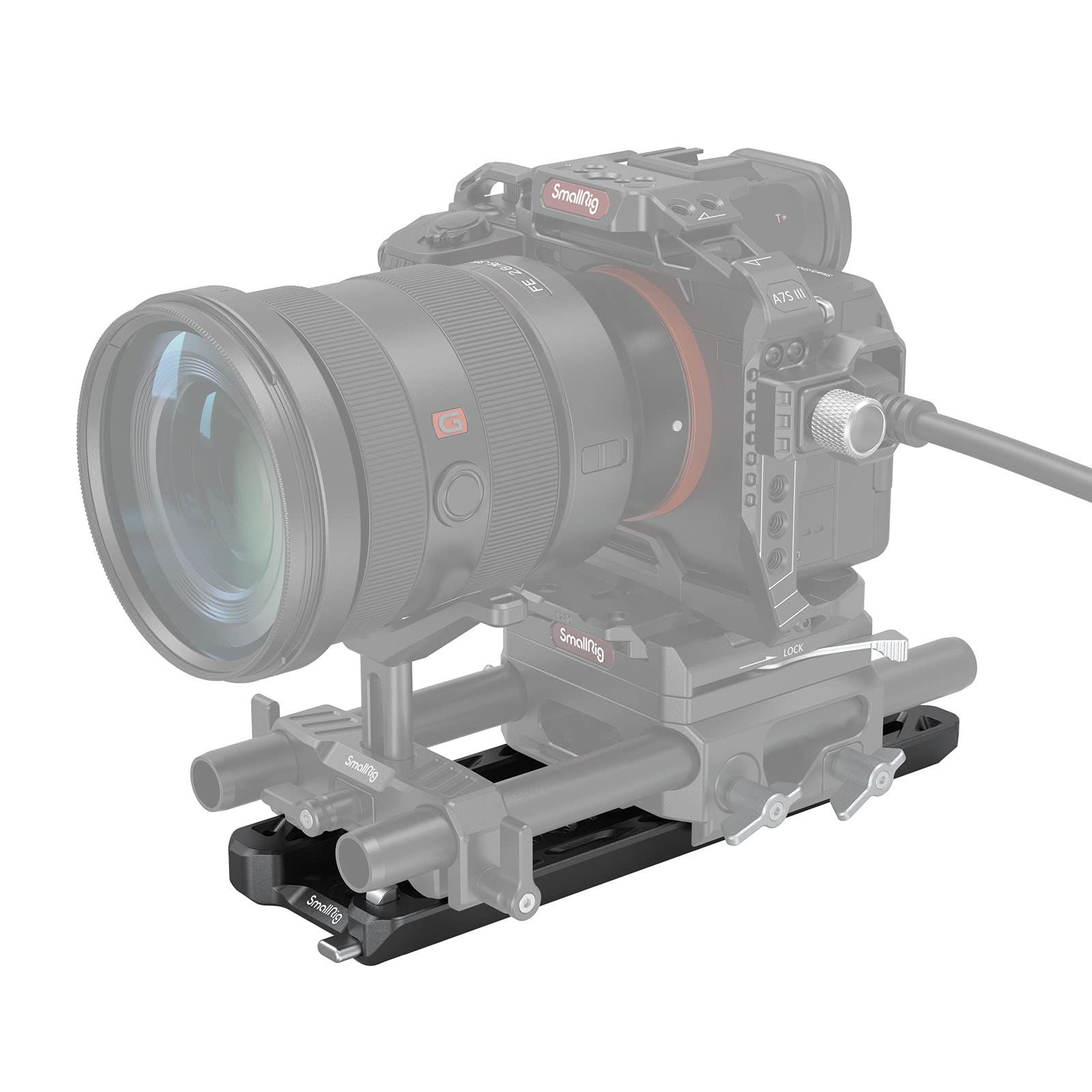 SMALLRIG Plaque en Queue d'aronde Légère 8" pour Arri avec Charge Maximale 20 kg, Plaque en Queue d'aronde avec Conception de Sécurité pour Kit de Fixation, Plaque de Base, Plaque à Fromage - 3770