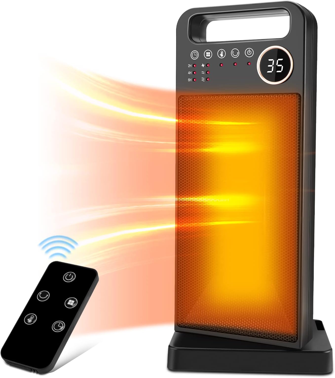 Chauffage D'appoint Soufflant 1000W Céramique PTC - 2 Modes, Anti-surchauffe Et Basculement, Pour Bureau