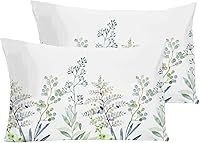 Vista 40 de YIYEA Juego de 2 fundas de almohada estándar de microfibra ultra suave de doble cepillado, fundas de almohada estándar, fundas de almohada florales