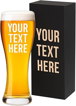 Personalized Pilsner Glass, Custom Designs for Dad & Men