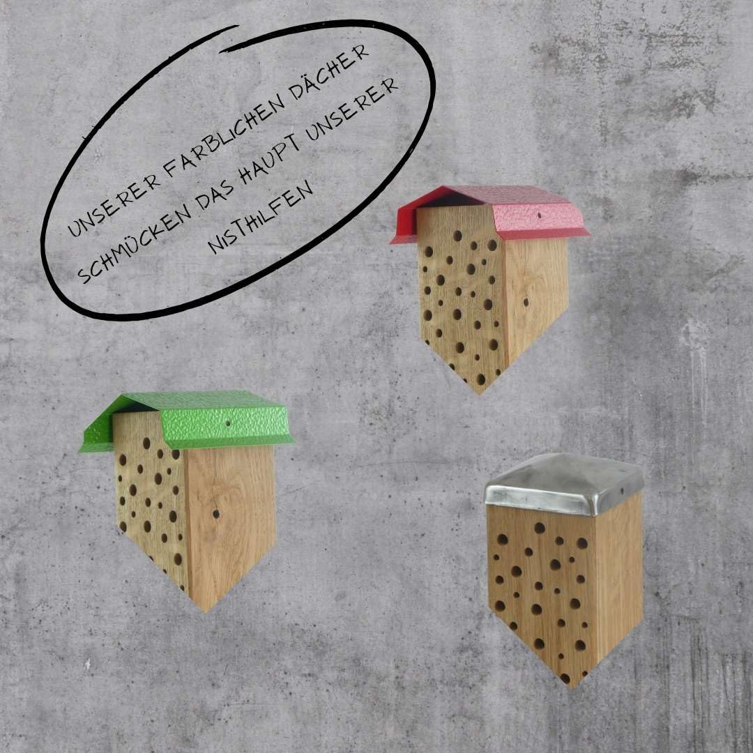 Arco per insetti con api selvatici, legno di quercia massiccio, alberghi per api selvatiche, nido d'ape (75 cm)