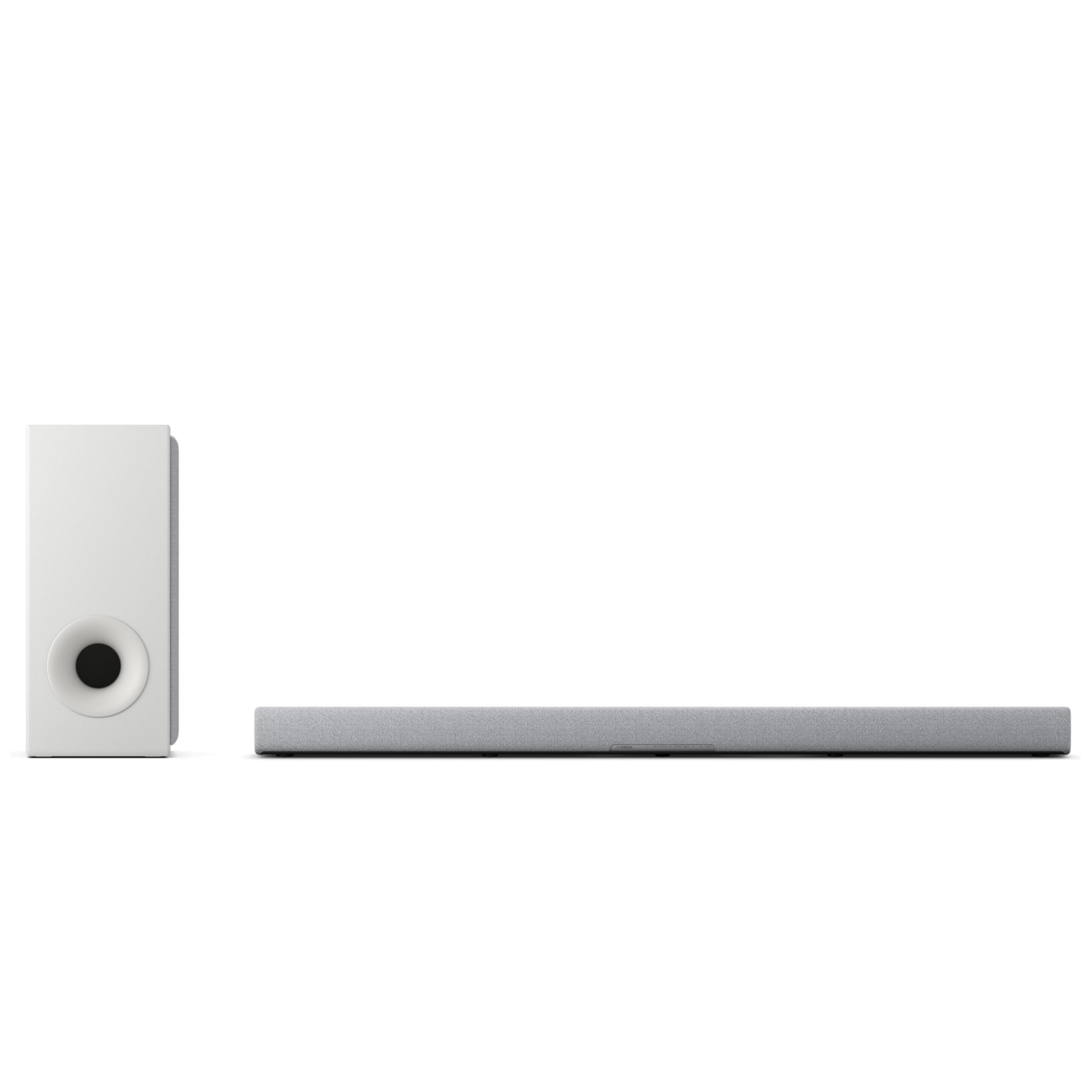 YAMAHA TRUE X BAR 50A Soundbar – Audio Surround Dolby Atmos, Alexa Integrata, Subwoofer Wireless, Clear Voice, HDMI eARC, Bluetooth, AirPlay 2, Spotify Connect – Grigio Chiaro