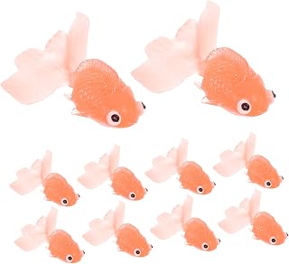 BCOATH 10 Pçs Simulação Peixinho Dourado Macio Decorações De Tanque De Peixes Brinquedos Ornamento De Peixe Dourado Tigela De Peixe De Plástico Decoração Animal Brinquedos De Banho