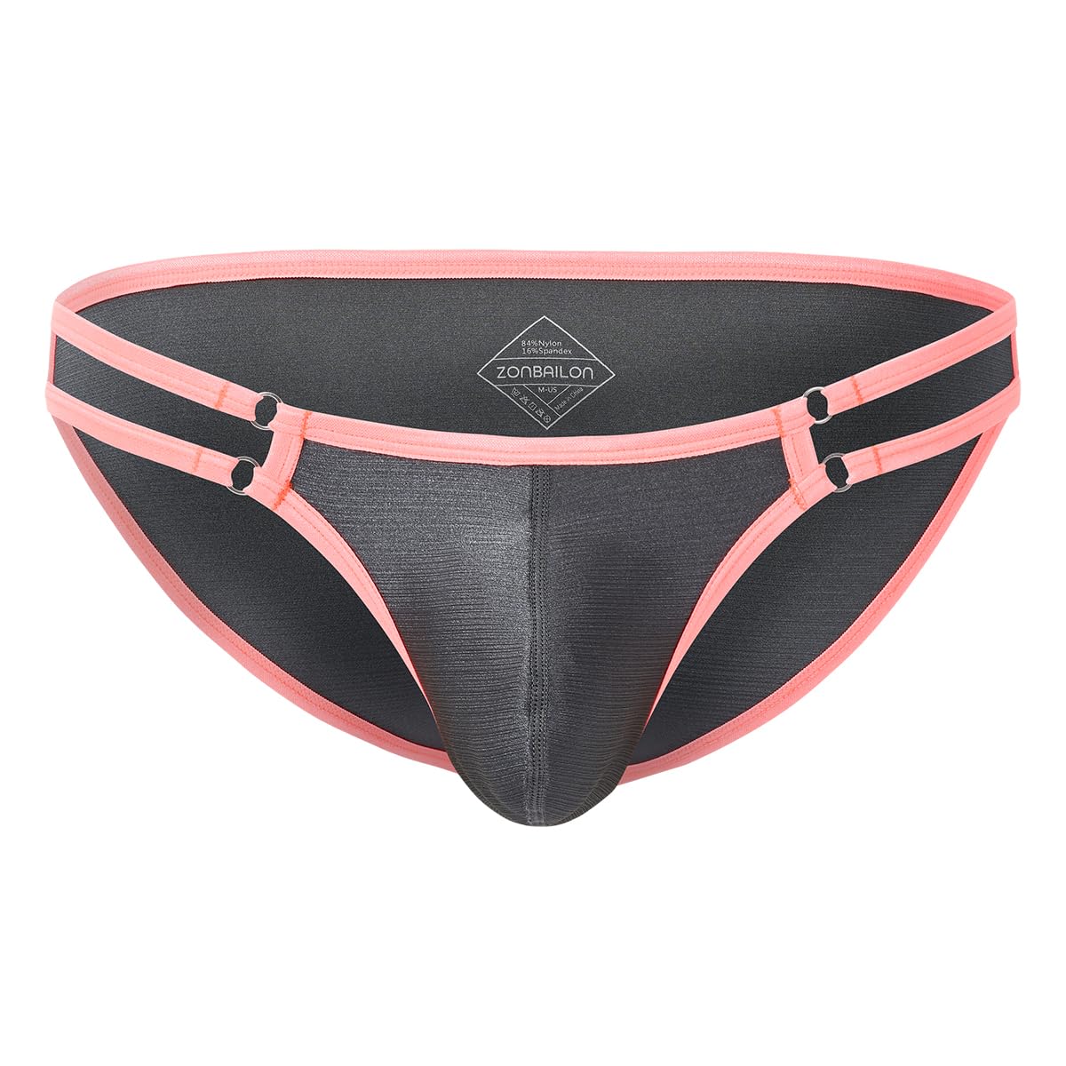 BIATWOWR Men's Ice Silk Enhanced Pouch Low Rise Tagless Briefs
