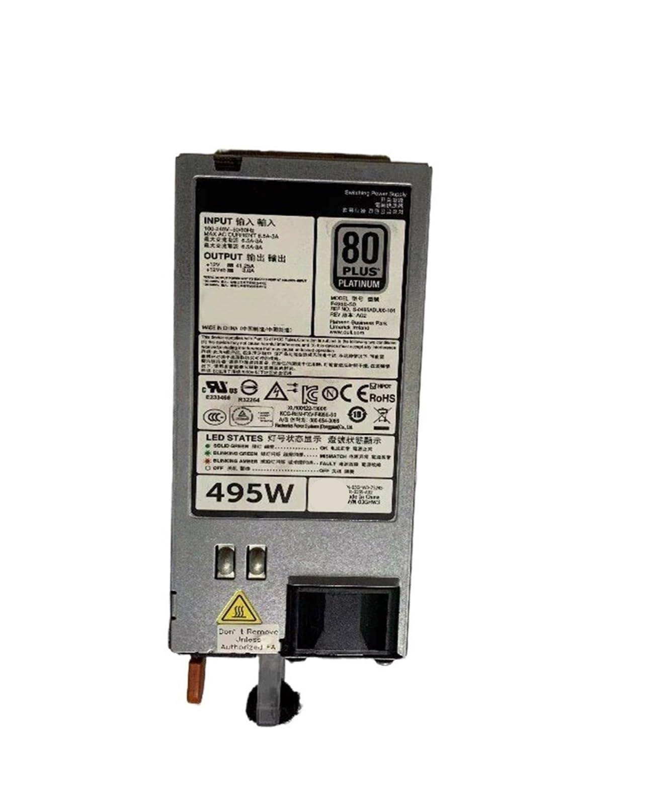 Alimentation Serveur 495 W à haut rendement F495E-S0 D495E-S0 pour Rack