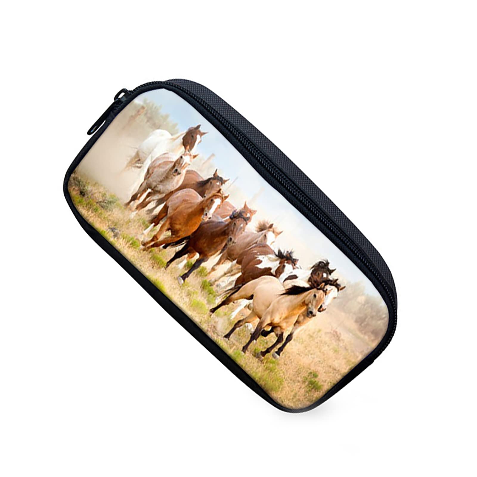 POLERO Federmäppchen Mit Pferdemuster – Stiftetasche Für Schule & Reise, 22x11 Cm