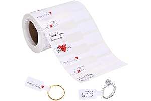 Joycraft Bracelet Price Tags Stickers: 500 Adhesive Jewelry Labels (4 Styles)
