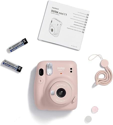 Miniatura 6 de Cámara instantánea Fujifilm Instax Mini 11 rosa rubor Paquete con funda 2 x Fuji Instax Mini Instant Film Twin Pack - 40 hojas blanca filtros de