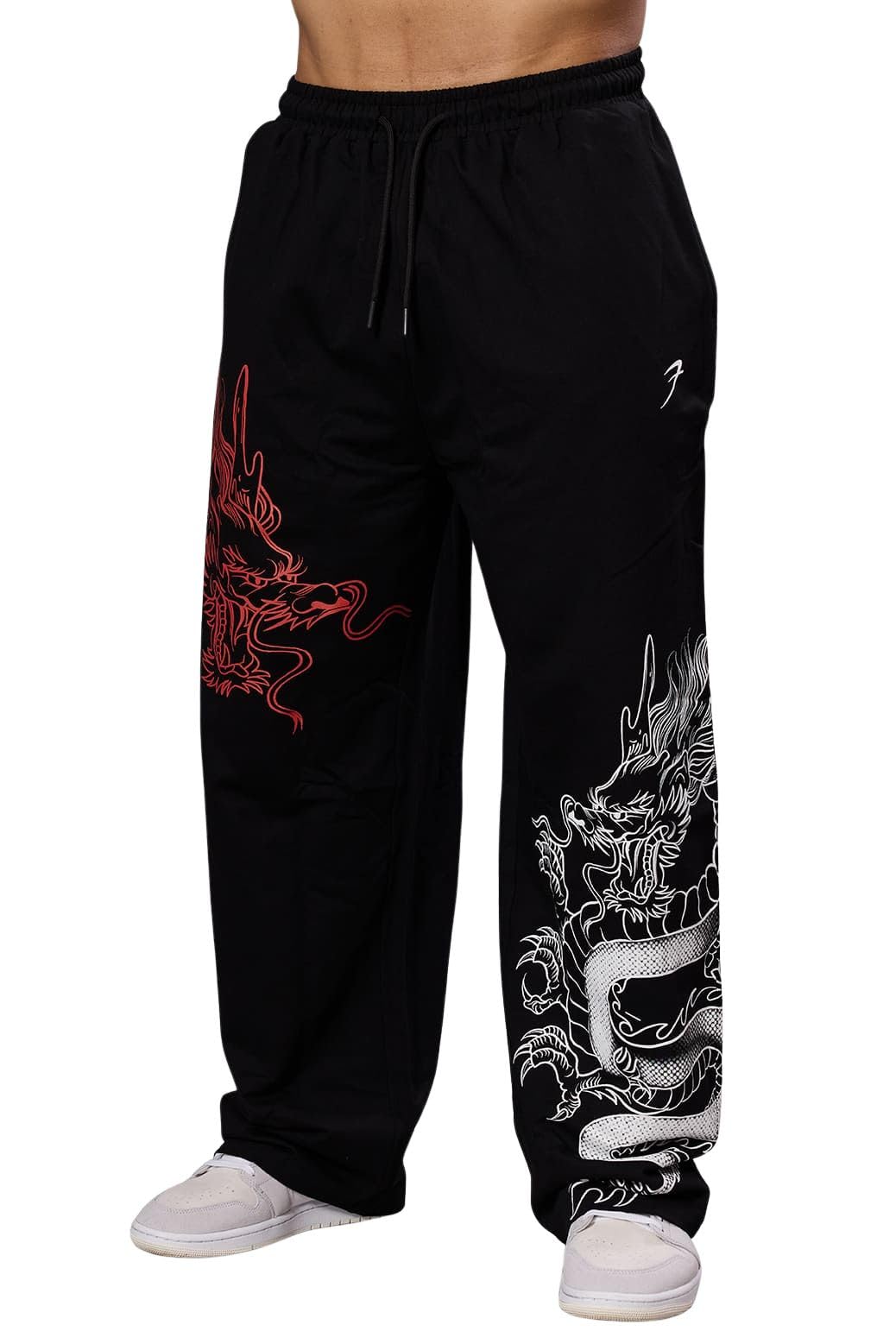 fuaark Mens Cotton Dragon Loose Oversized Track Pant-picture-23