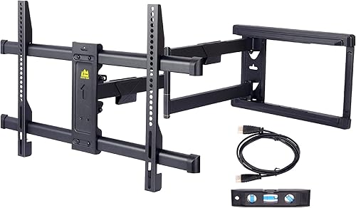 HY-Bracket - Soporte de pared para TV con movimiento completo, con giro y inclinación, para la mayoría de LED, OLED, 4 K planoscurvados
