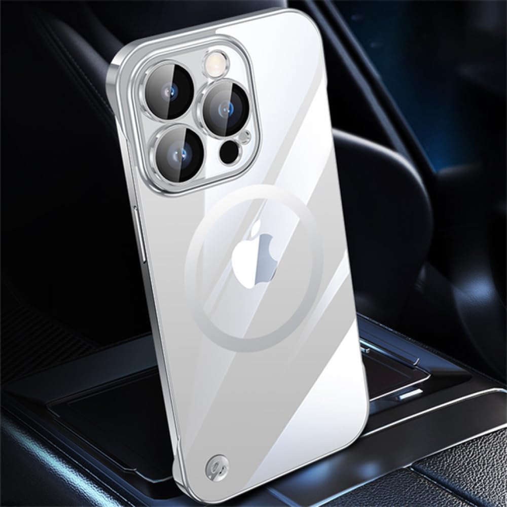 Coque sans cadre iPhone 14 Pro avec anneau magnétique pour charge stable