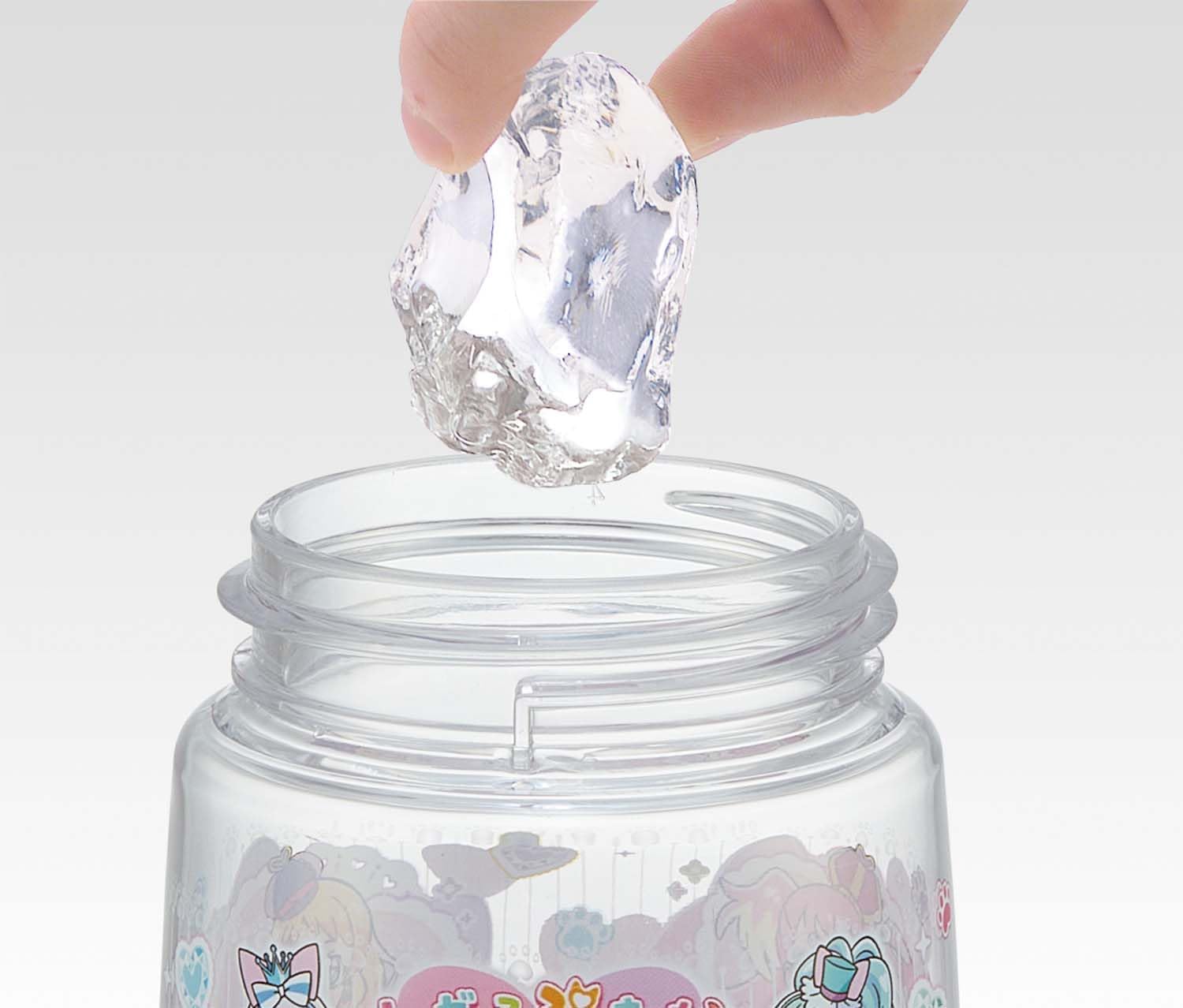 Skater PDSH5-A Water Bottle, Wandafuru Pretty Cure, 16.2 fl oz (480 ml), Clear Bottle, Includes Straw, For Children