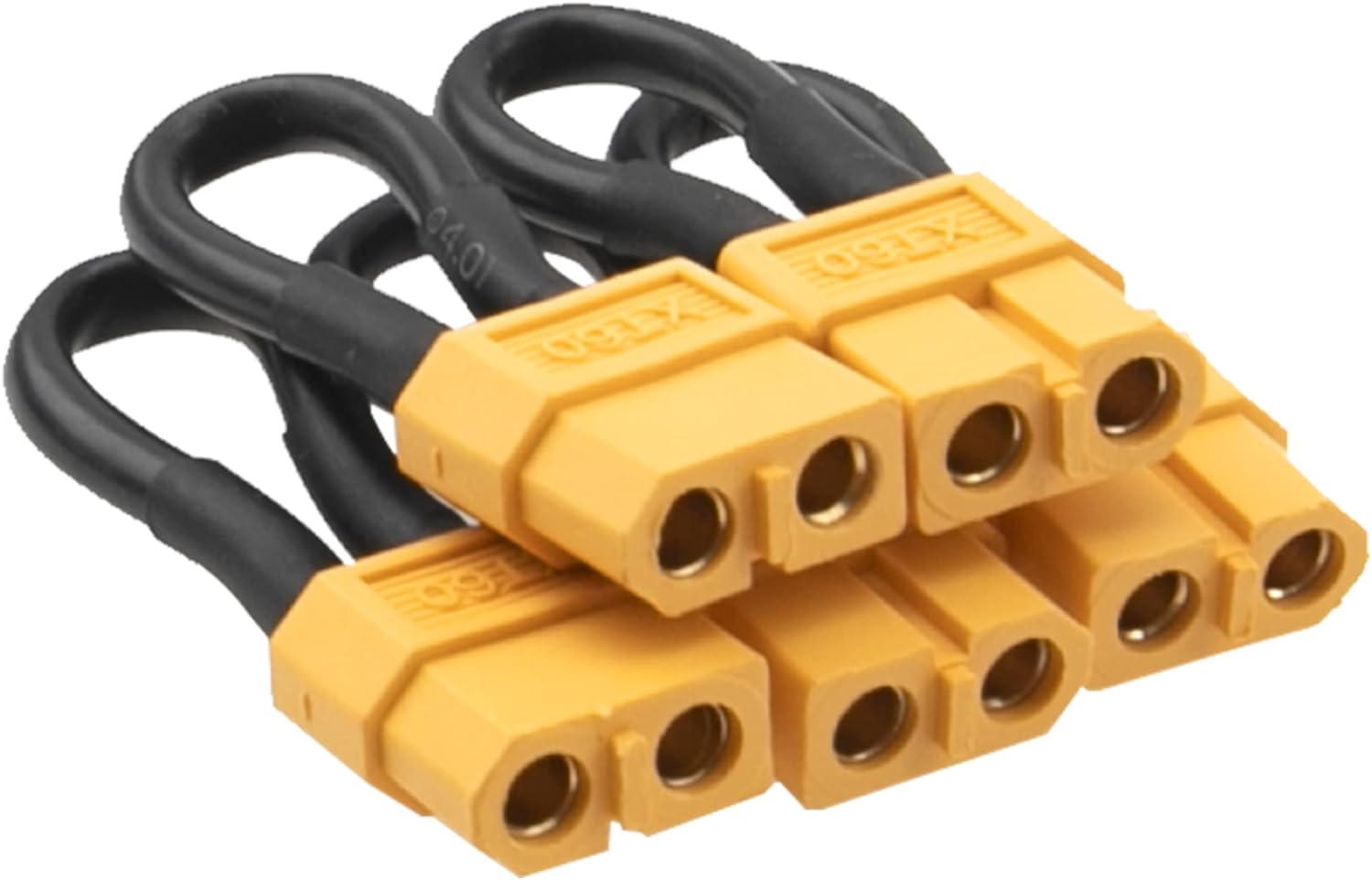 5Pcs HIRCQOO Bind Plug Loop Connector Short Circut Battery Jumper Cable with Female XT60 Plug for RC Car Truck Boat Drone ESC