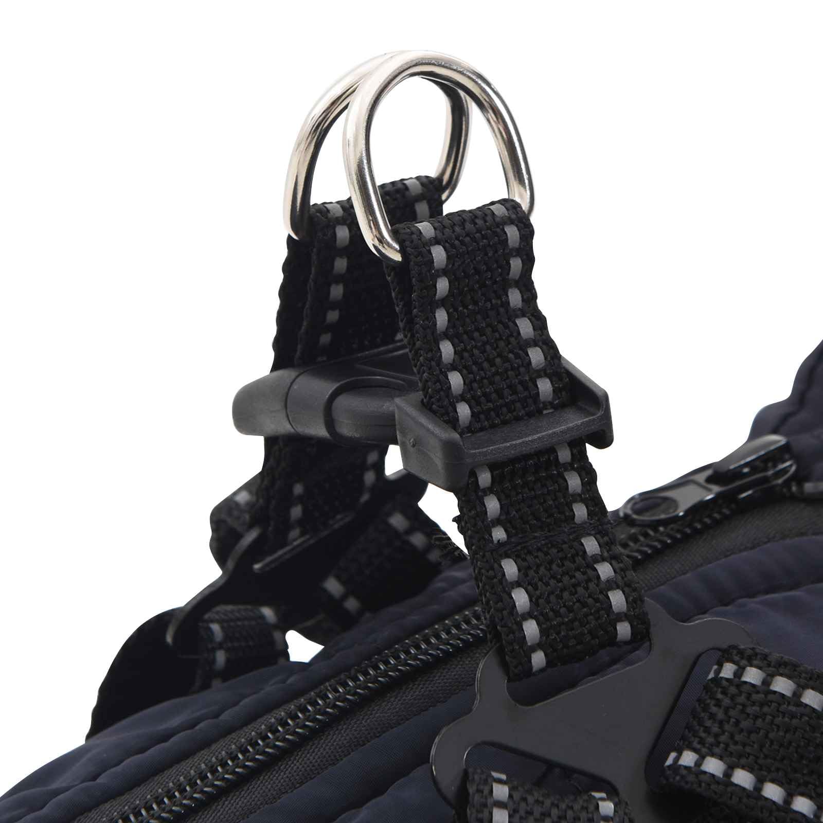 Abrigo para perro azul marino L36 con forro polar y poliéster, resistente al viento, impermeable, reflectante para pasear al aire libre, adecuado para perros de 8 a 12 kg, cálido