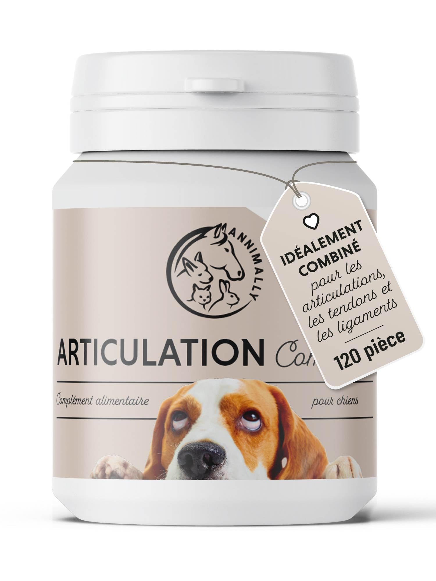 Complément Articulation pour Chien - Anti arthrose Chien Senior - avec glucosamine chondroïtine Chien - 120 comprimés pour Articulation - Anti inflammatoire Chien