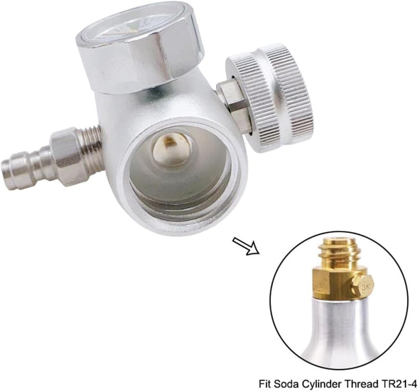 Cylinder Quick Fill Connector TR21-4 Threaded Adjustable Adapter 8mm Male Connector for Home Brewing Accessories