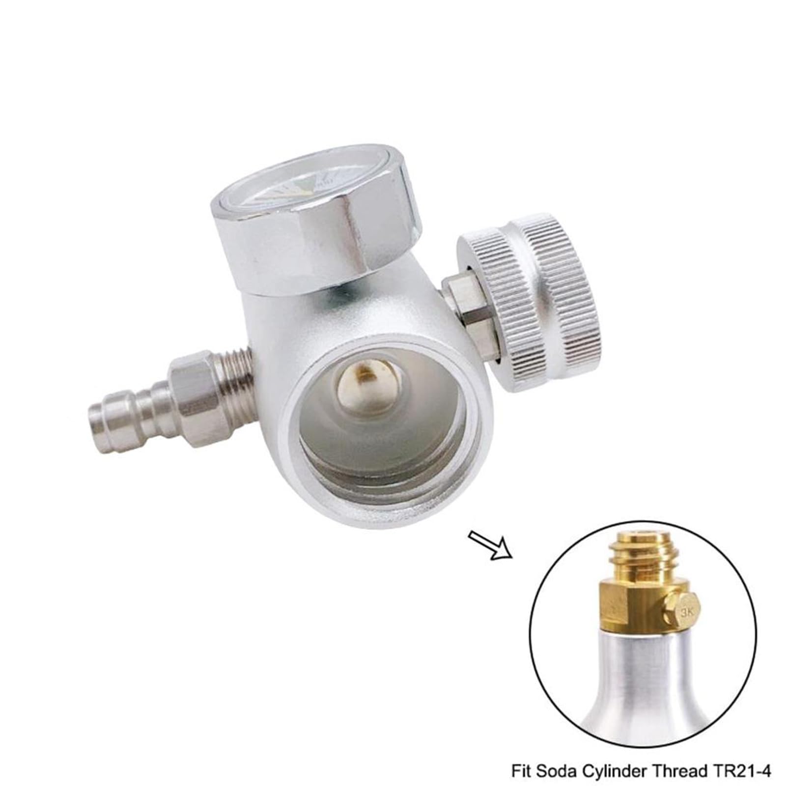 Zylinder-Schnellfüllanschluss TR21-4 Gewindeadapter, verstellbarer Adapter, 8 mm Stecker, für Heimbrauzubehör