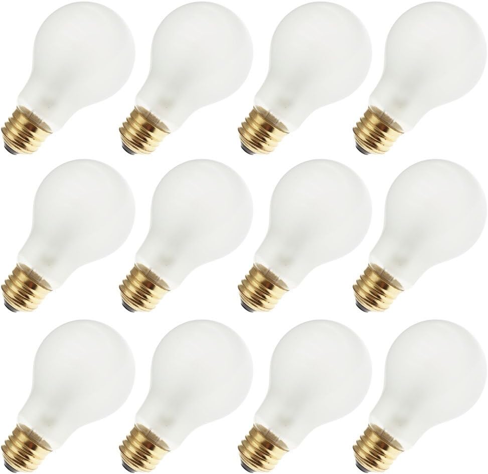 25A19 12V, 25 Watt, A19, Medium Screw (E26) Base Light Bulb (12 Bulbs)