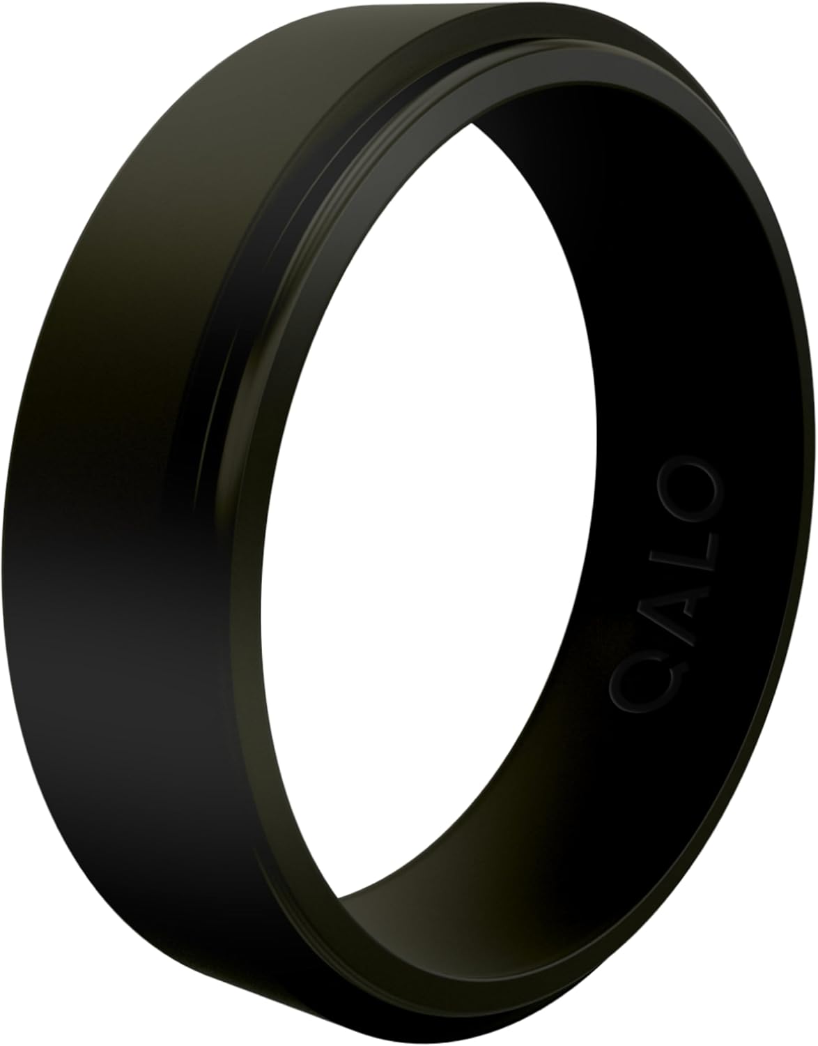 QALO Silicone Ring for Men, Flexible Skin-Friendly Rubber Design, Durable Heat Resistant Silicone Material – Men's Wedding Band with Comfortable Fit for Work, Training, Gym & Everyday Wear
