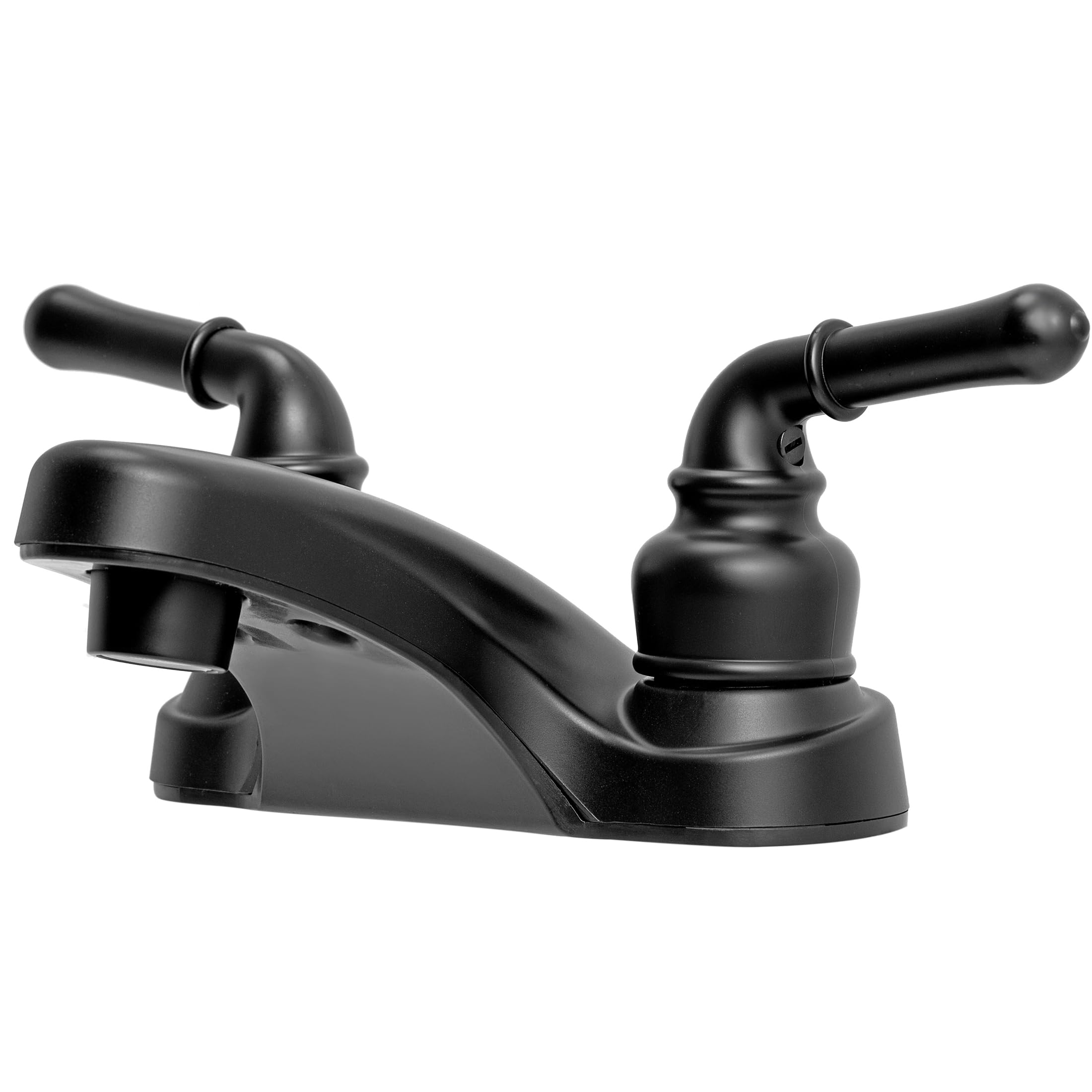Dura Faucet DF-SA100LH-MB Valvola Deviatrice Per Doccia Camper, Nero Opaco – Rubinetto A 2 Fori Da 10 Cm Con Leva E Getto 2,4 GPM