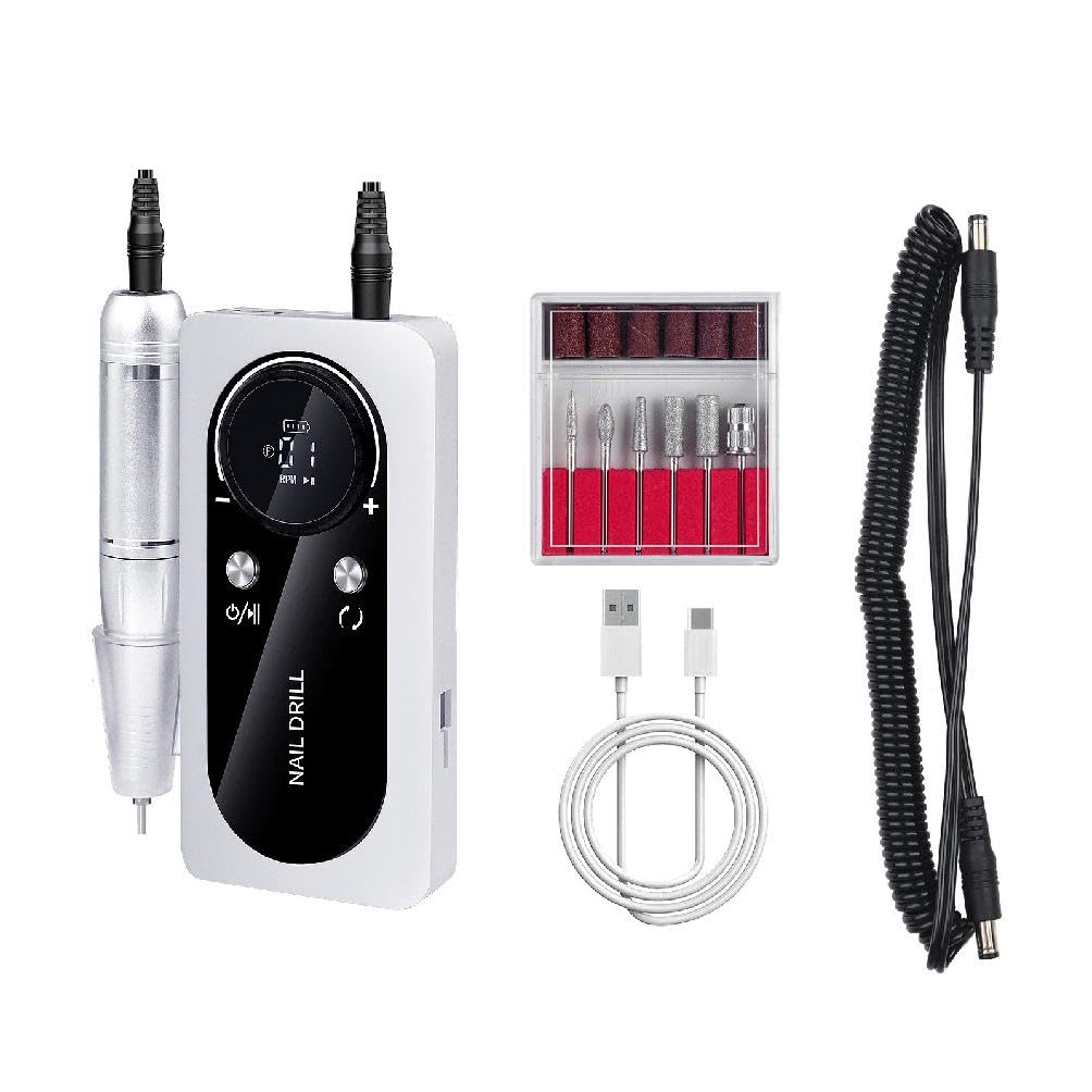 Portable Electric Nail Drill Rechargeable 45000 Manicure Pedicure Set For Home Nail Care Compact And Portable Nail Care