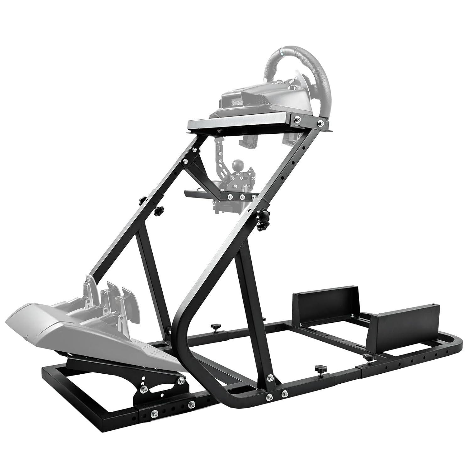 Anman Light Series Sim Racing Simulator Cockpit Frame Fit for Logitech/Thrustmaster G29 G923 G920 T-GT T248X T80,Steering Wheel Mount Driving Simulator, Not Include Electronics