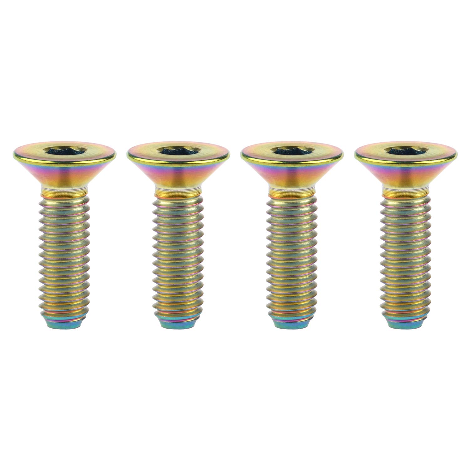 Tornillo hexagonal M6x20mm plano de titanio ligero para bicicletas de ruta 8