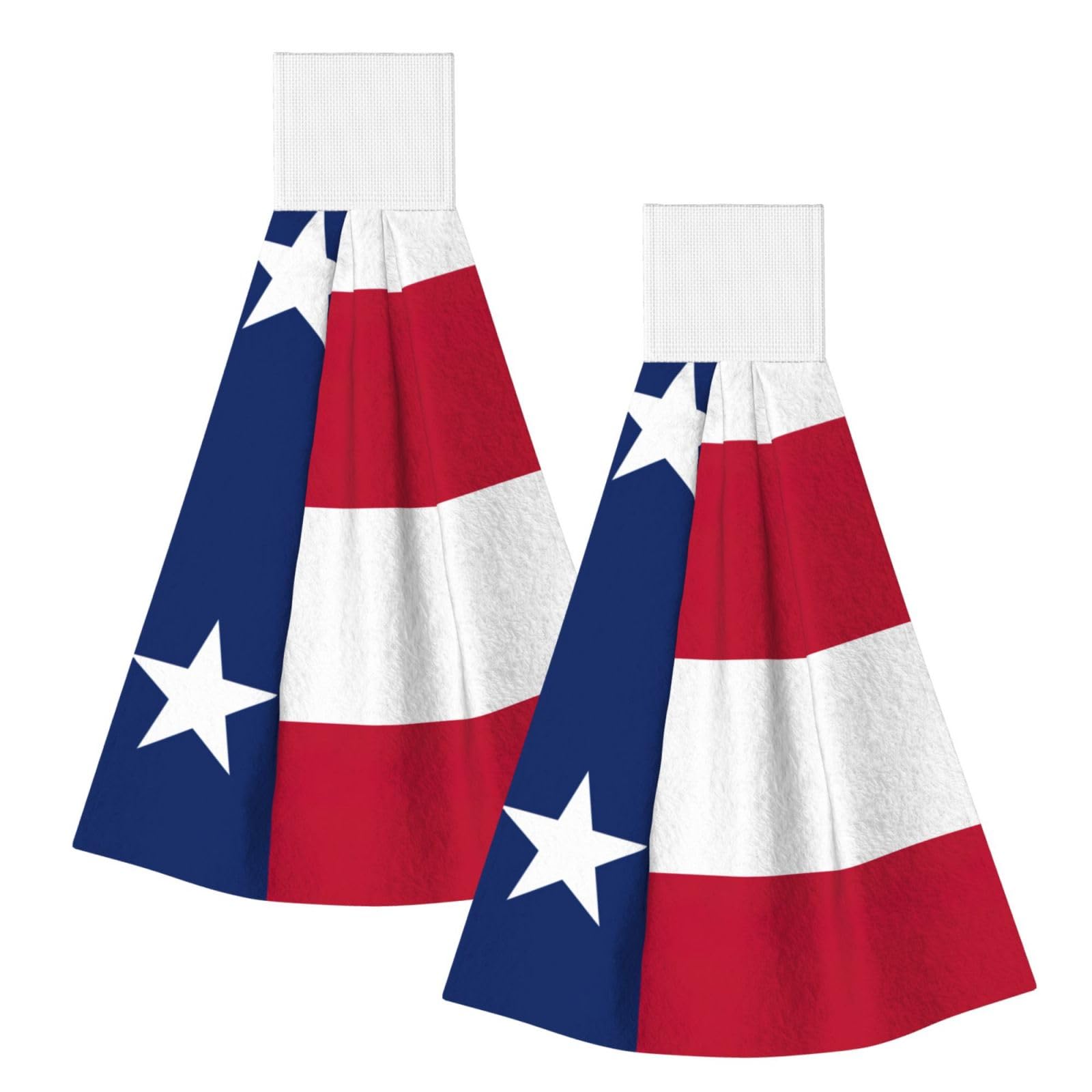 DUWAA Flag Of Texas Print Hanging Hand Towel Quick Dry Bathroom Towel Soft Kitchen Towel