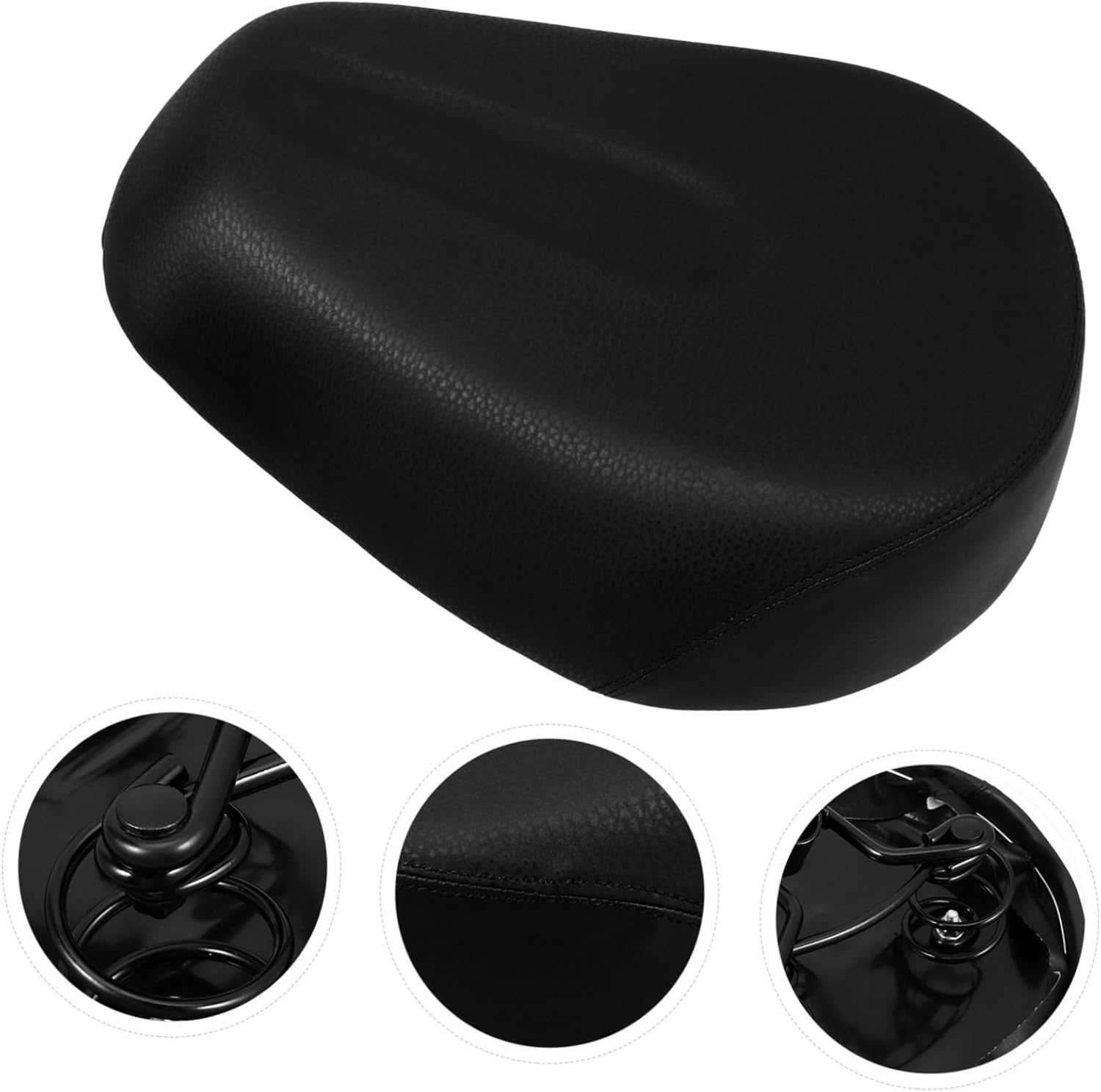 BESPORTBLE Comfortable Electric Bike Seat Pad Thickened Replacement Saddle for Electric Pu Material Spring Support for Safe Riding