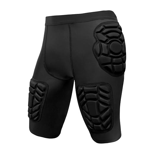 Topeter Cuissardes de compression rembourrées avec rembourrage au niveau des hanches, des cuisses, du coccyx et de la ceinture de football à 5 coussinets