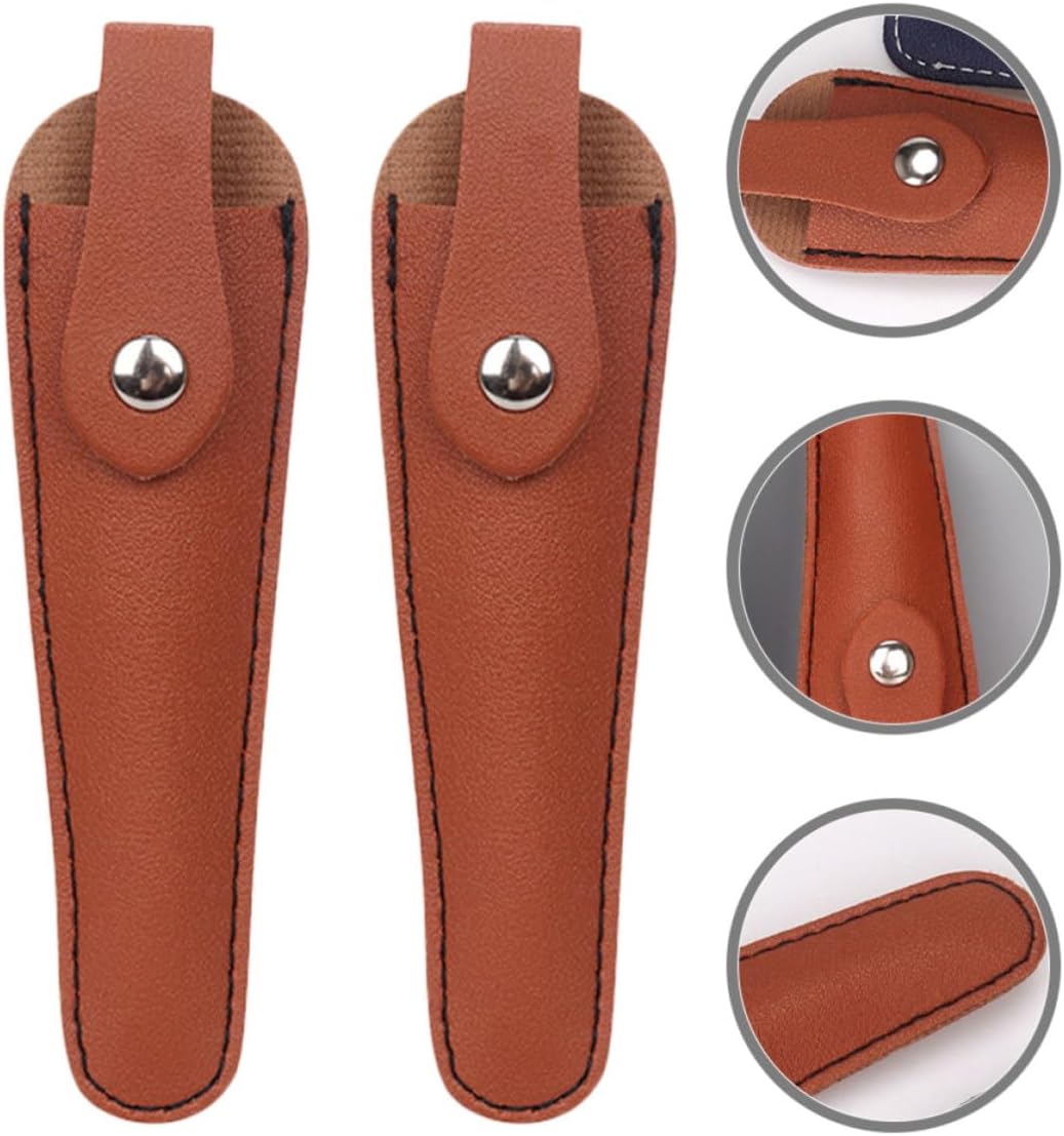 2pcs Pu Leather Barber Scissor Holder Bag for Hairdressers and Customers, Practical Tool Storage Scissor Protector Pouch for Salon Hair Cutting