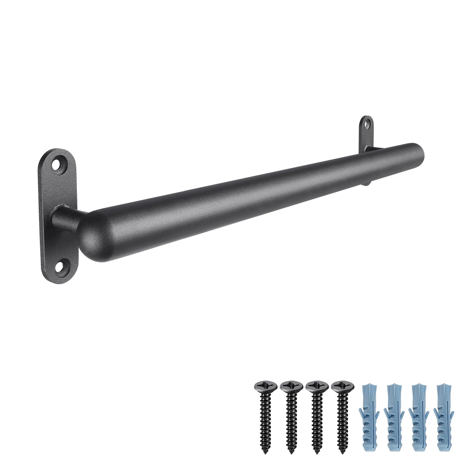 Dolibest Pasamanos de metal de montaje en pared de 36 pulgadas, pasamanos de escalera, mango de seguridad antideslizante, barra de agarre de escalera sin barreras para ancianos, uso en interiores y