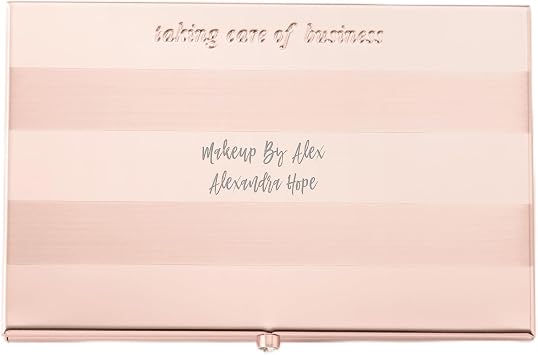 THINGS REMEMBERED Engraved Rose Gold Stripe Card Case