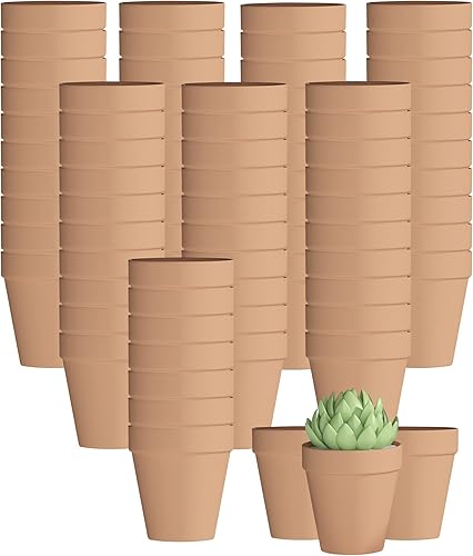 Miniatura 6 de 80 macetas pequeñas de arcilla negra de 2.1 pulgadas, maceta de terracota de cerámica de cerámica, macetas de cactus, macetas para suculentas,