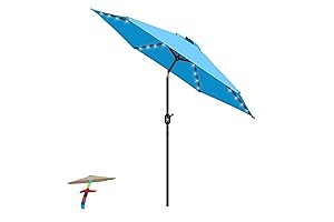 Fruiteam 7.5 ft Solar LED Umbrella