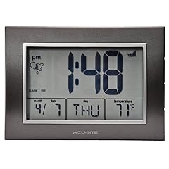Acu Rite Atomic Alarm Clock, Grey product image