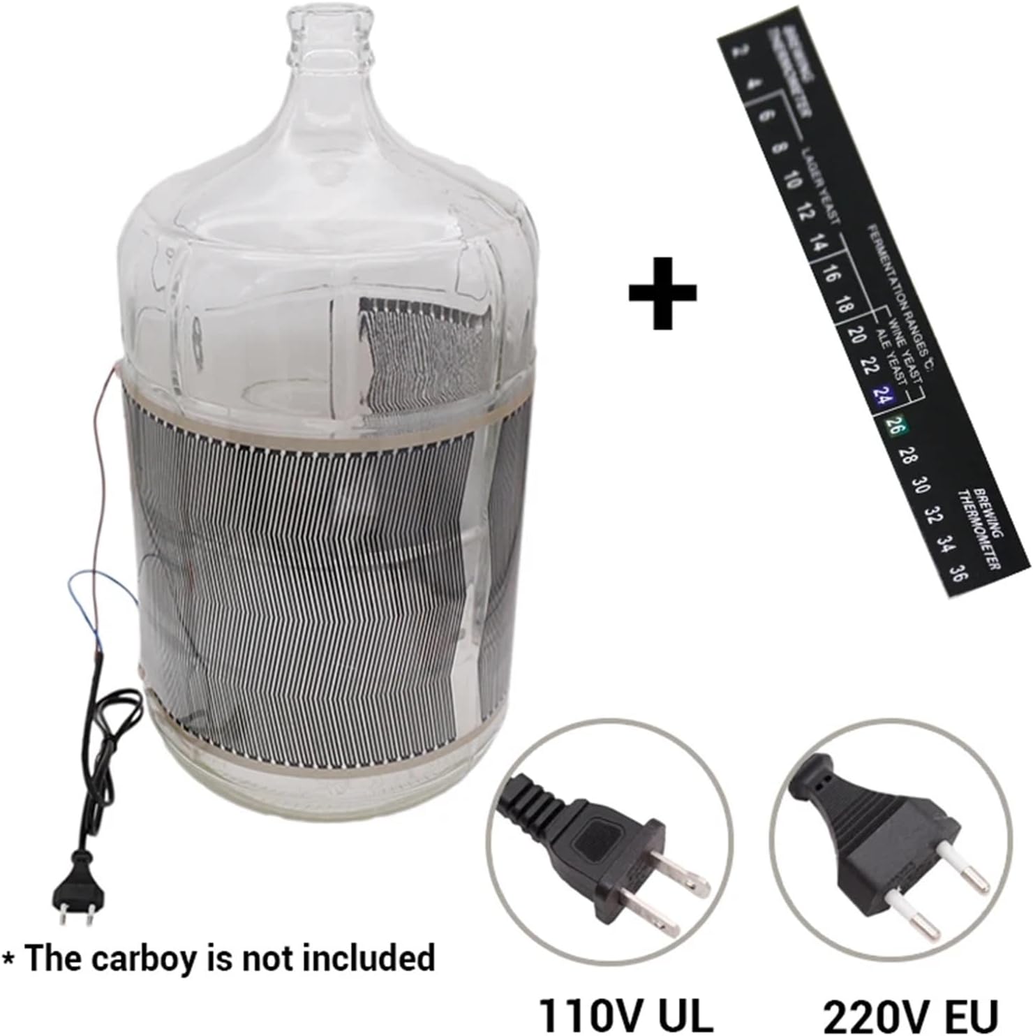 40 Watt Electric Fermentation Wrap Heater for Homebrew - 110V & 220V Compatible for Beer and Wine Fermentation(220V EU Plug)