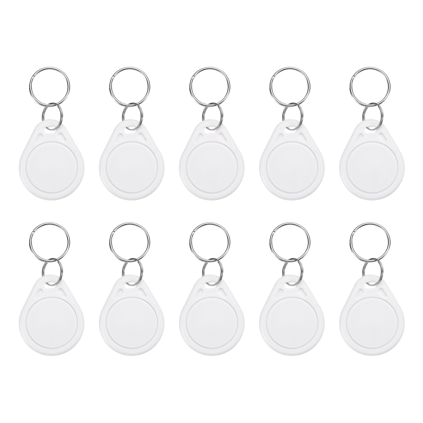 PATIKIL 10 Pcs 13.56MHz UID Writable Rewritable Smart Key Fobs, Clone IC Key Fob Tags Blank Smart Card Key Classic 1K for Entry Access Control System, White โ image 1