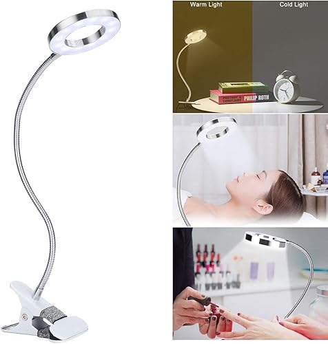 Miniatura 2 de lámpara, USB círculo maquillaje lámpara ceja labio salón de belleza escritorio Led luces con clip