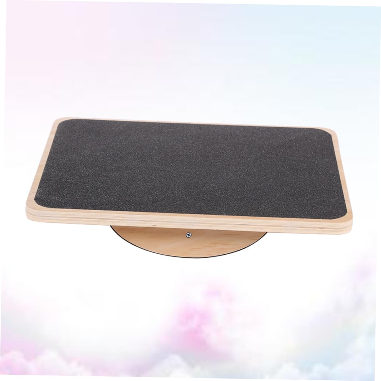 Abaodam Holzfarbe Wobbelboard Balancebrett Aus Holz Rutschfeste Stehplatte Wackelbrett Für Zuhause Balance-trainingsgerät Rechteckige Balanceplatte Fürs Büro