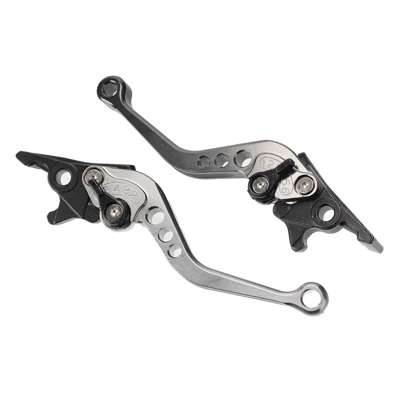 Gjihkwgz Titanium Motorcycle Brake Clutch Lever 1 Pair Universal Motorcycle Brake & Clutch Levers - Aluminum Alloy Cnc For Scooter/Dirt Bike Modification Clutch Brake Lever(Titanium)