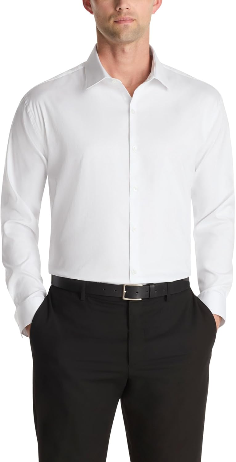 Kenneth Cole Reaction Men's Dress Shirt Slim Fit Techni-Cole Stretch