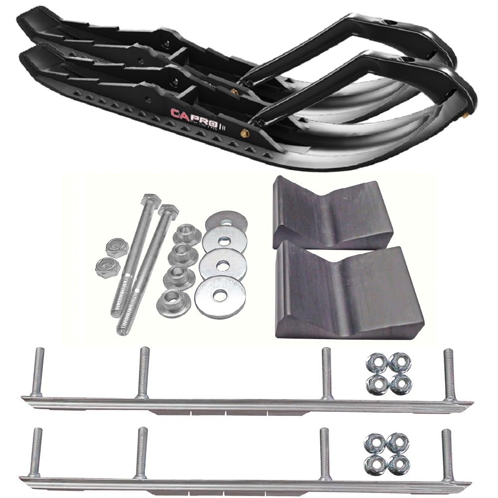 C&A Pro Black TMX Snowmobile Skis w/ 9