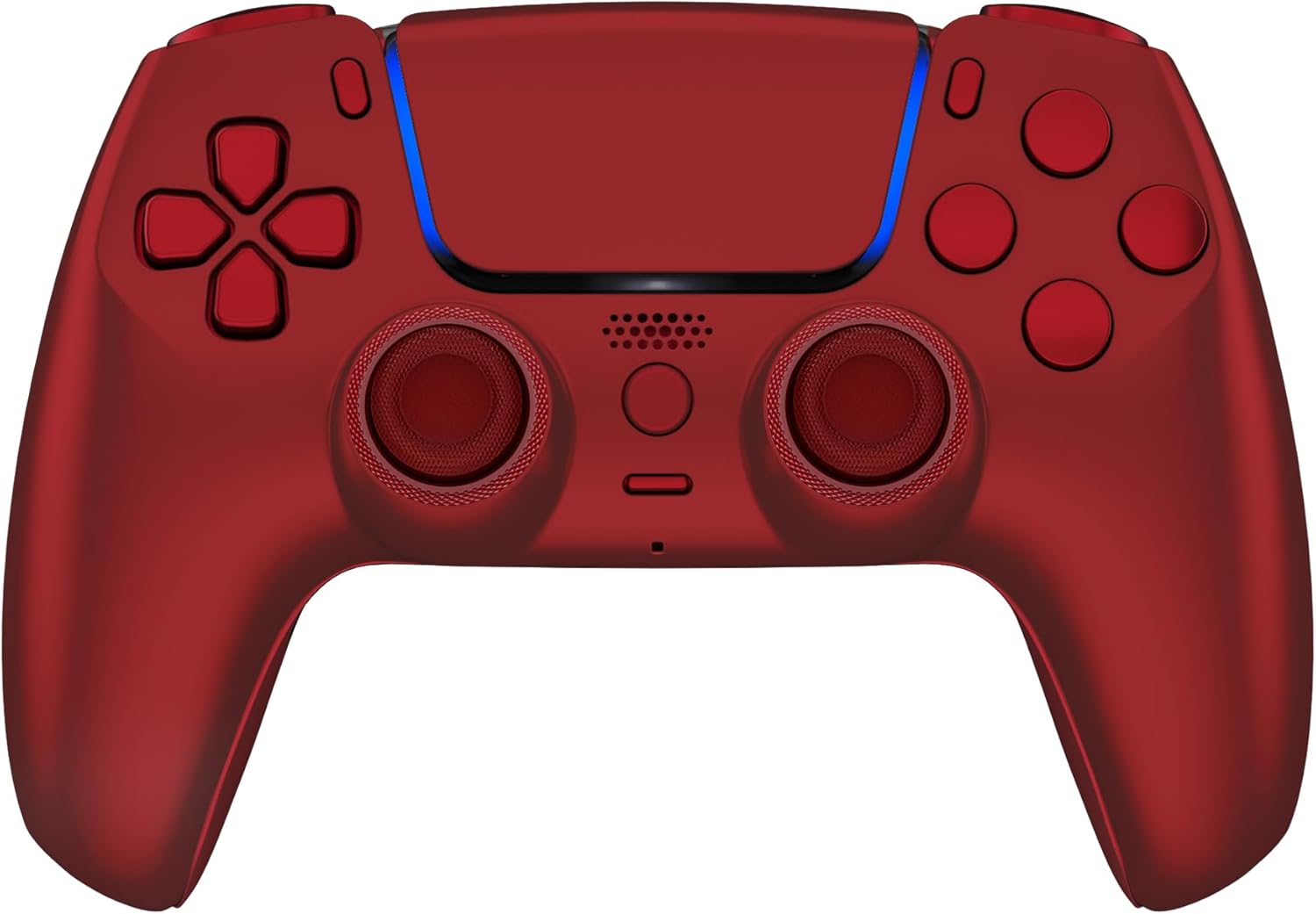 eXtremeRate Luna Redesigned Full Set Shell Buttons Touchpad Cover Compatible with ps5 Controller BDM-030 BDM-040 BDM-050, Scarlet Red Replacement Top Bottom Cover Case Compatible with ps5 Controller - Image 6