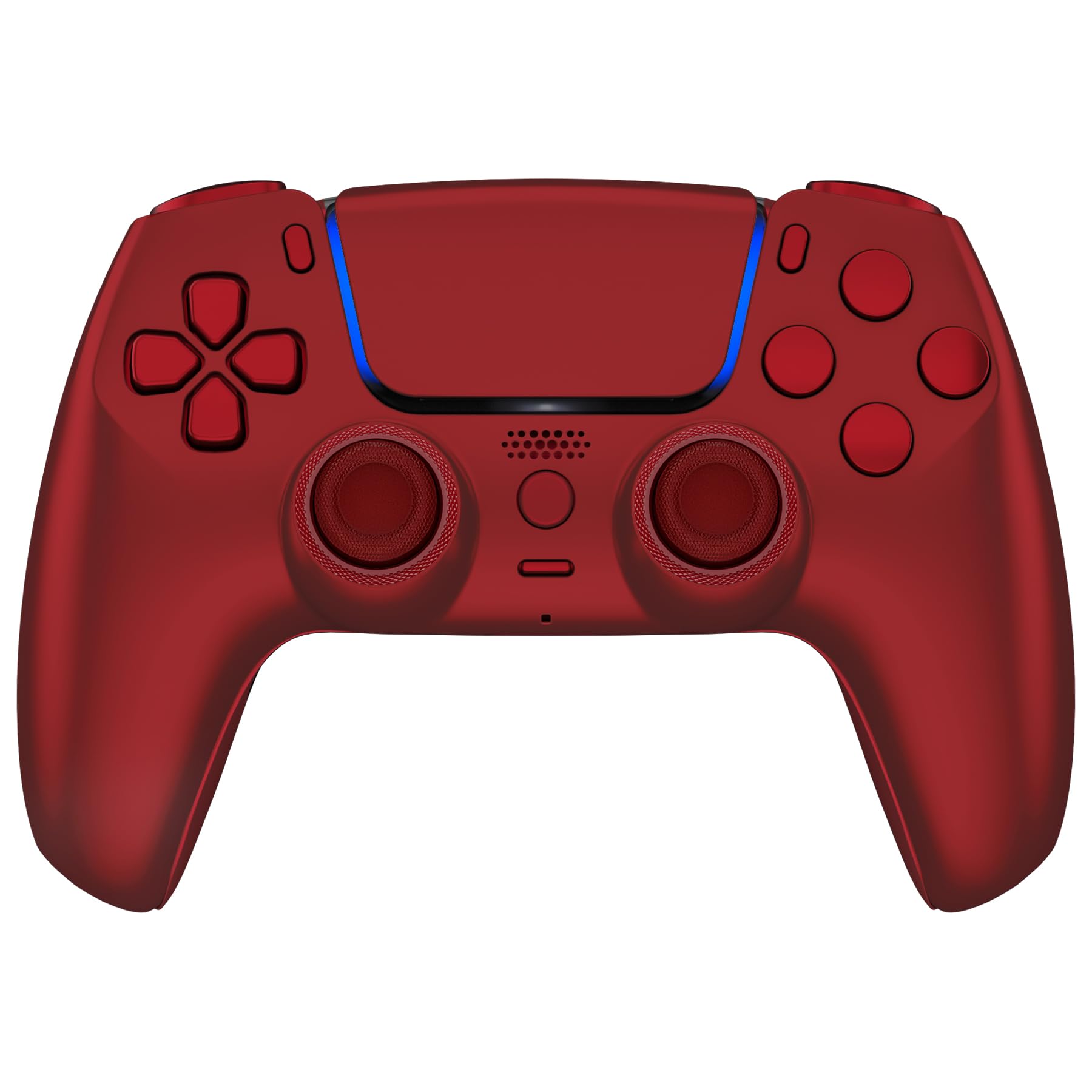 eXtremeRate LUNA Cover Przycisków Obudowa Touchpad Kompatybilny z Kontrolerem ps5 BDM-030/040,Przeprojektowana Wymiana Shell Osłona Case dla Kontrolerem ps5 BDM-030/040-Szkarłatny Czerwony