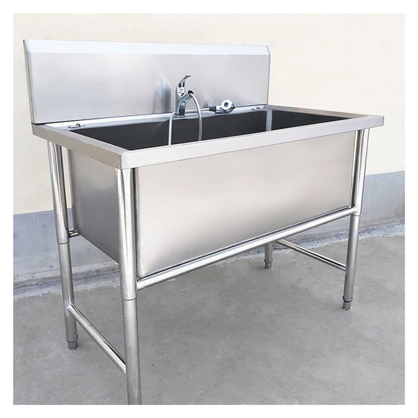 Dog Grooming Tub,Pet Bathtub Bathing Tub,Wash Shower Sink,Dog Pet Washing Bathing Station For Home,Professional Stainless Steel Pet Dog Bathing Station,for Large Medium & Small Dogs(80cm/31.5in)