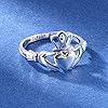 S925 Sterling Silver Love Loyalty Friendship Irish Ladies' Claddagh Ring Size 7
