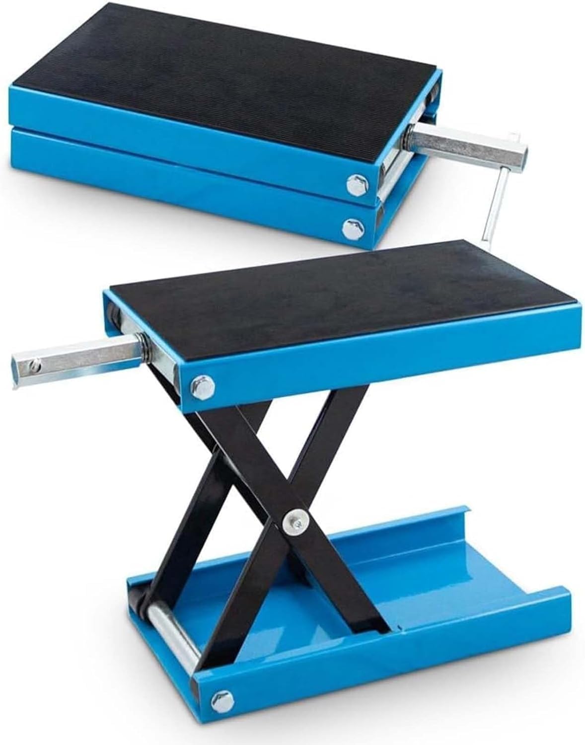 Motorcycle Scissor Lift, Motorcycle Seat Lift Jack Portable, 500 Kg Jack Scissors Hydraulic Lift for Off-Road Vehicle Portable Stand Lift Jack(Light Blue)