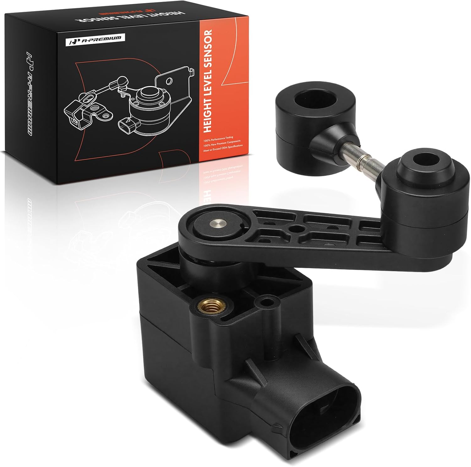 A-Premium Ride Height Level Sensor Compatible with Jaguar S-Type 1999-2008, Super 2005-2009, Vanden Plas 2004-2009, XJ8 2004-2009, XJR 2004-2009, Front Right Passenger Side